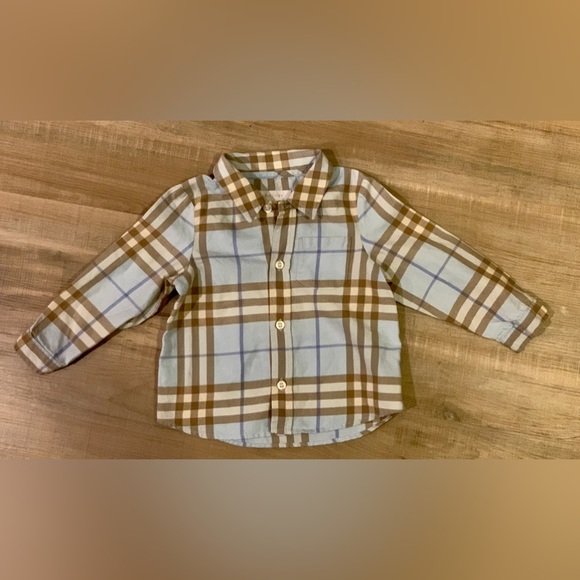 Burberry Other - 𝅺Burberry Children’s Button Up Plaid Shirt